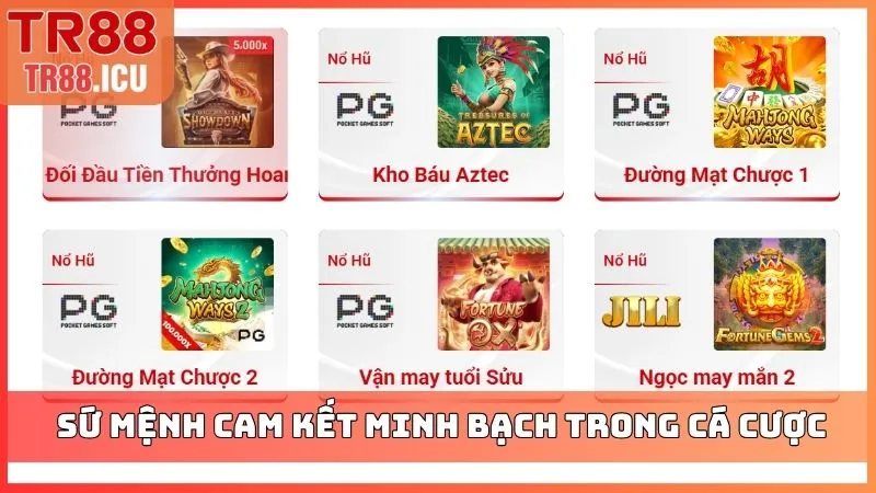Nhà cái mang sứ mệnh cam kết minh bạch trong cá cược